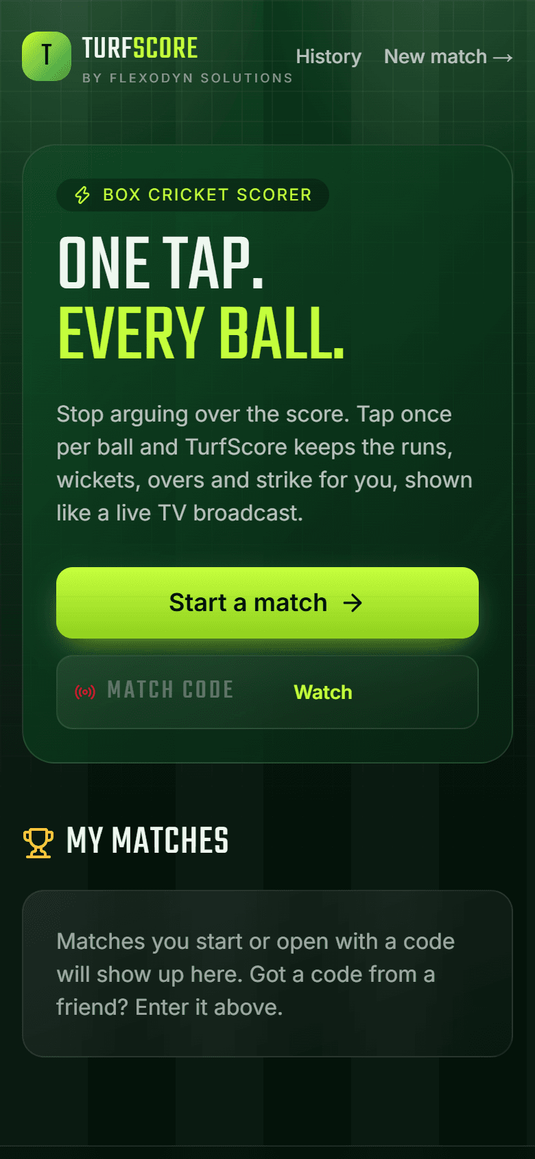 Start a match