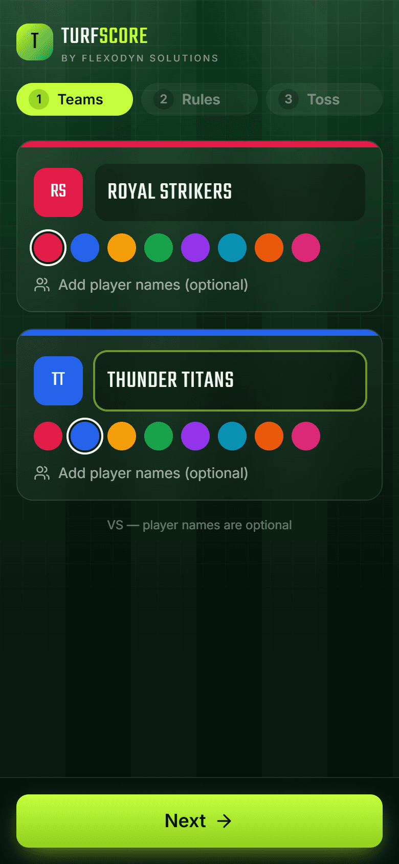 Name the teams