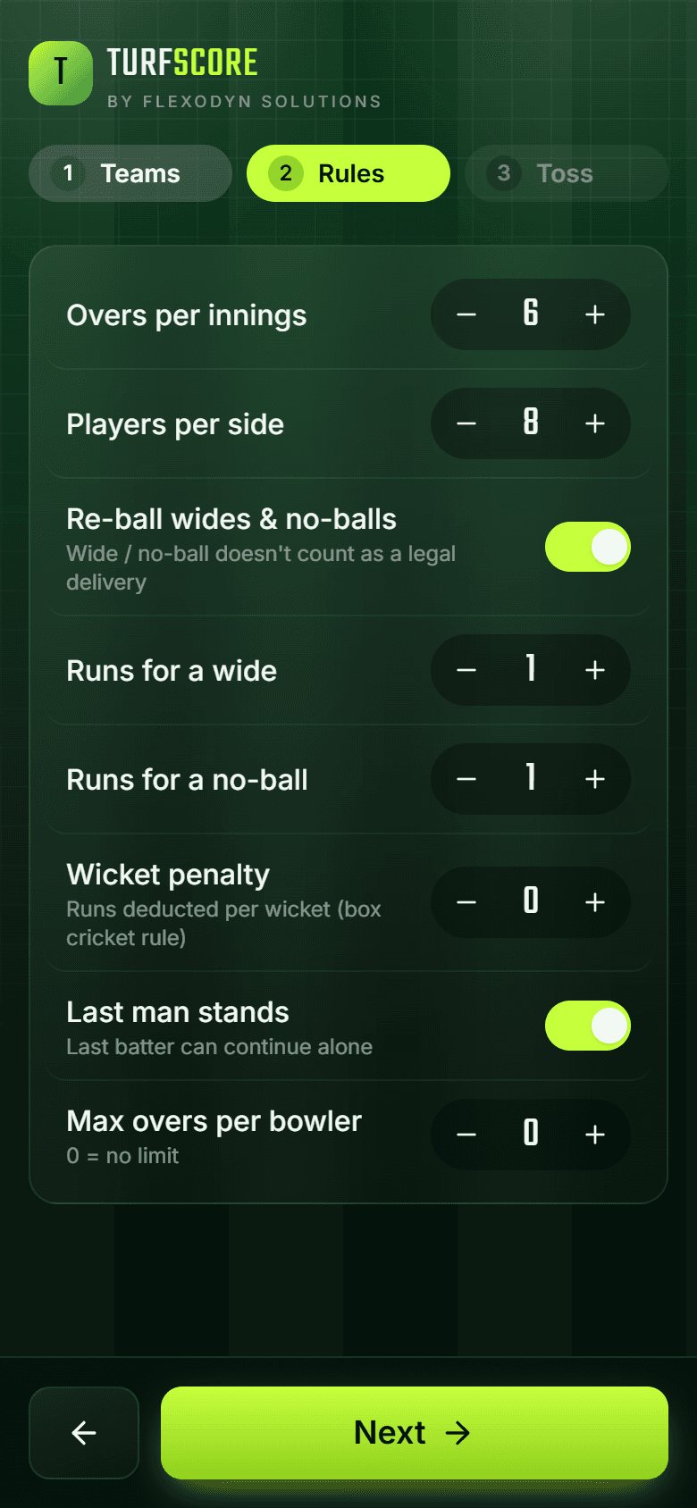 Set your box cricket rules